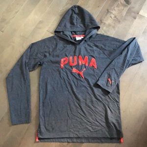 Men’s long sleeve, hooded T-shirt